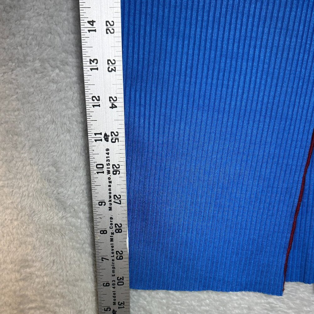 NWT Zara Womens Pencil Skirt Size Medium Knit Ribbed Midi Bluish Stretch New - Picture 5 of 9